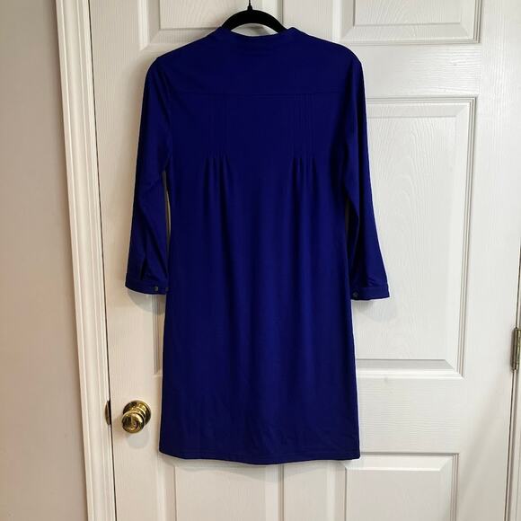 Ellie Kai Holly Stretch 3/4 Sleeved Priscilla Dress Royal Blue Size 2 NWT - Picture 4 of 11